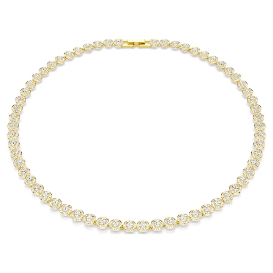 Swarovski Luxusní pozlacený náhrdelník s krystaly Una Angelic 5751560