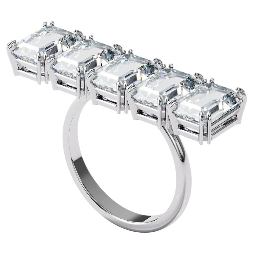 Swarovski Masivní třpytivý prsten s krystaly Millenia 5610730 52 mm - Prsteny Prsteny s kamínkem
