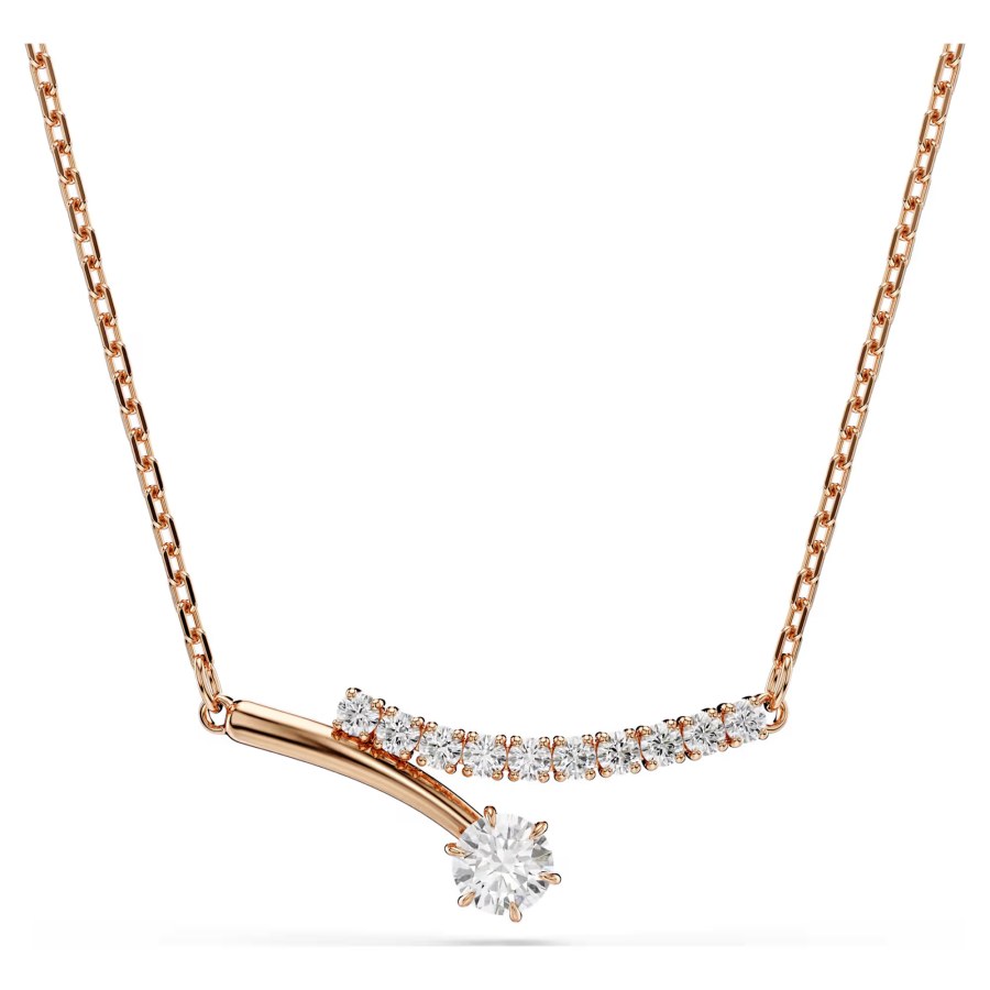 Swarovski Pozlacený náhrdelník s&nbsp;čirými zirkony Matrix 5763823 - Náhrdelníky Náhrdelníky s&nbsp;kameny