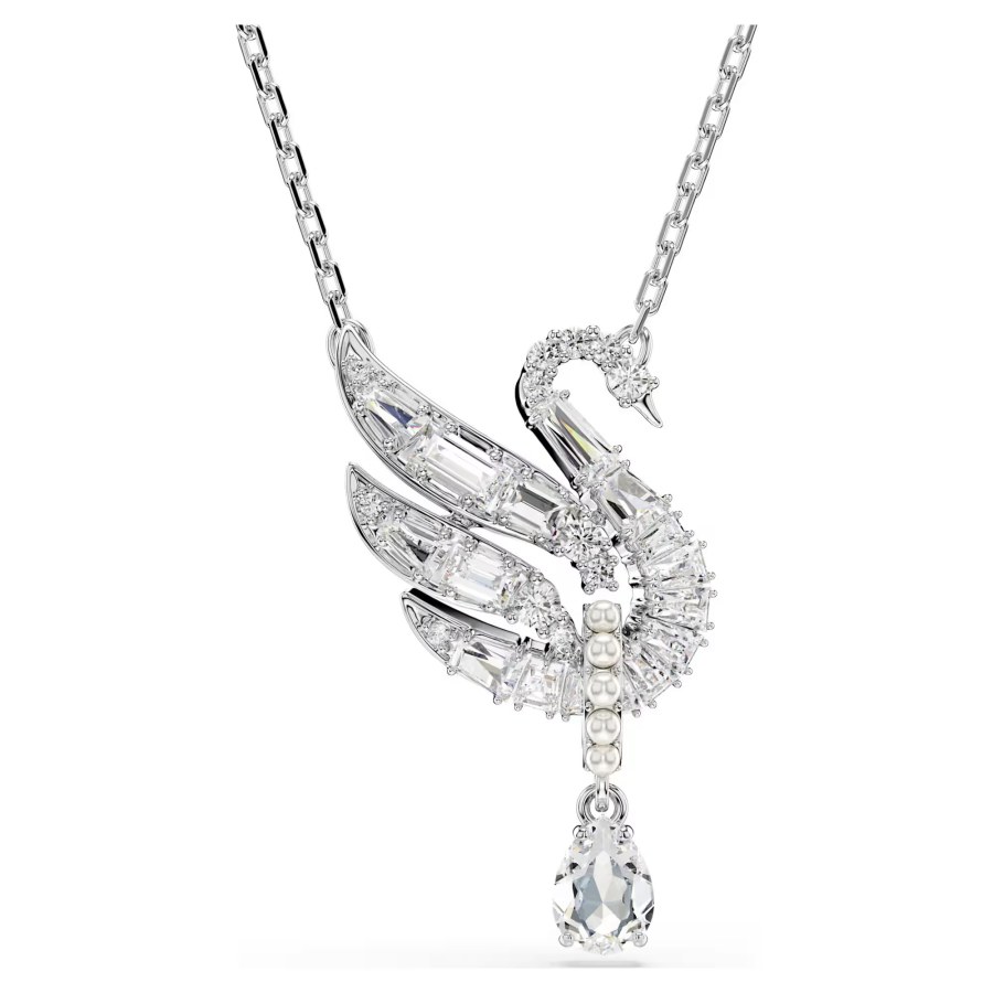 Swarovski Okouzlující náhrdelník se třpytivou labutí Swan 5723387 - Náhrdelníky Náhrdelníky s kameny