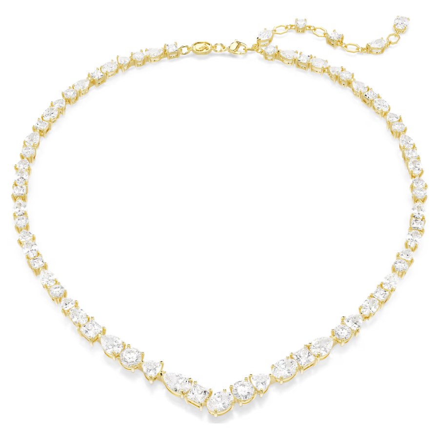 Swarovski Blyštivý pozlacený náhrdelník s&nbsp;krystaly Swarovski Mesmera 5743826 - Náhrdelníky Náhrdelníky s&nbsp;kameny