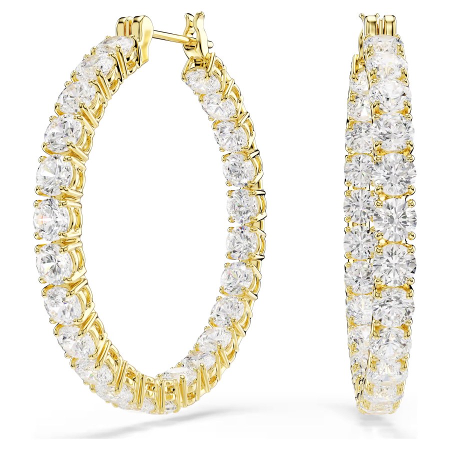 Swarovski Pozlacené kruhové náušnice se zirkony Matrix 5750620 - Náušnice Kruhy