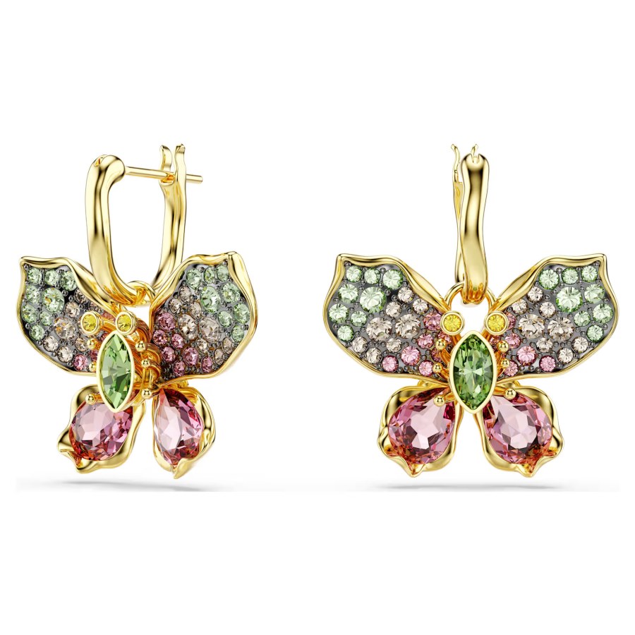Swarovski Pozlacené náušnice 2v1 Motýl s krystaly Idyllia 5709953 Swarovski Pozlacené náušnice 2v1 Motýl s krystaly Idyllia 5709953 - Náušnice Visací náušnice