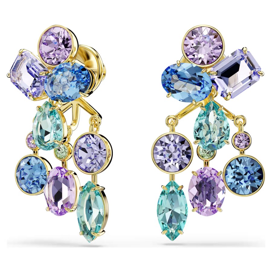 Swarovski Pozlacené náušnice 2v1 s krystaly Swarovski Gema 5737450