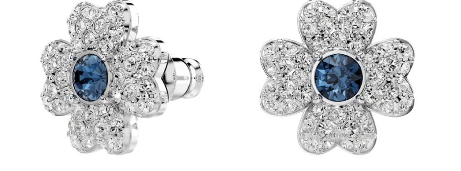 Swarovski Pozlacené náušnice Čtyřlístek s křišťály Symbolica 5734545