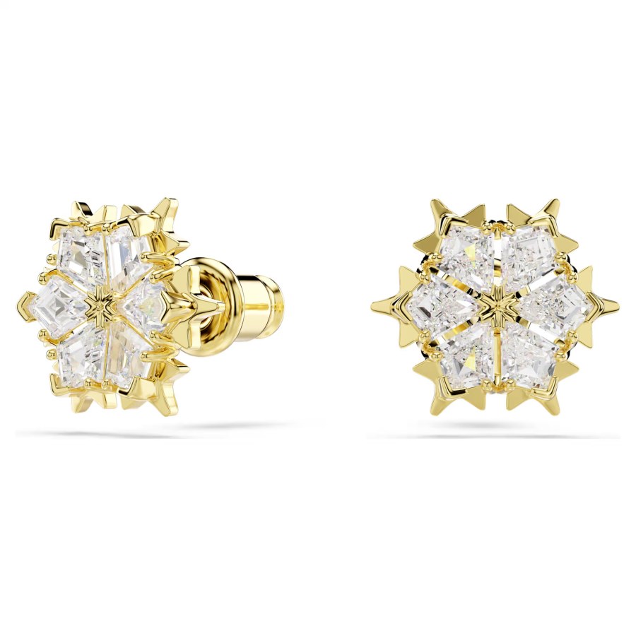 Swarovski Pozlacené náušnice Sněhové vločky Magic 5757816