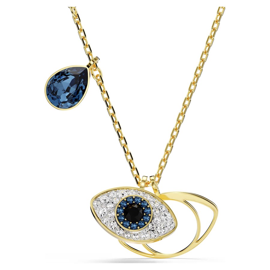 Swarovski Pozlacený náhrdelník Evil Eye Symbolica 5692178 (řetízek, přívěsky) - Náhrdelníky Náhrdelníky s&nbsp;kameny