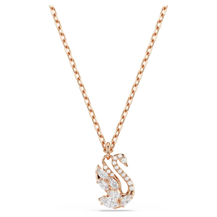 Swarovski Pozlacený náhrdelník se Swarovski zirkony Swan 5738203 - Náhrdelníky Náhrdelníky s&nbsp;kameny