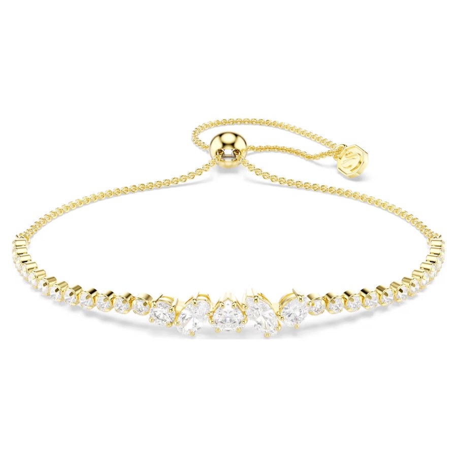 Swarovski Pozlacený náramek s&nbsp;čirými Swarovski Zirconia Mesmera 5747939 - Náramky Řetízkové náramky