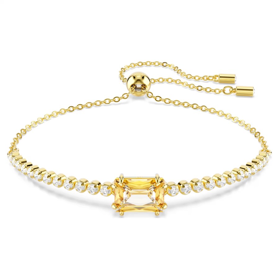 Swarovski Pozlacený náramek se žlutým zirkonem Tennis Matrix 5730699 - Náramky Řetízkové náramky