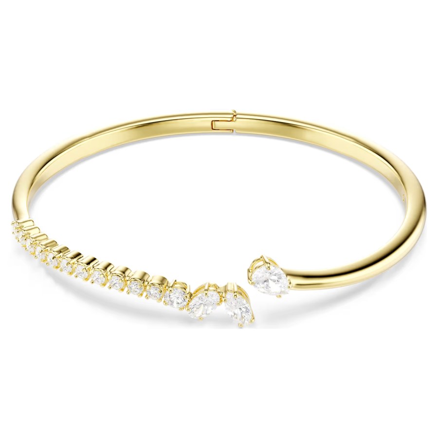 Swarovski Pozlacený pevný náramek se Swarovski zirkony Mesmera 5761639 15,8 cm - Náramky Pevné náramky