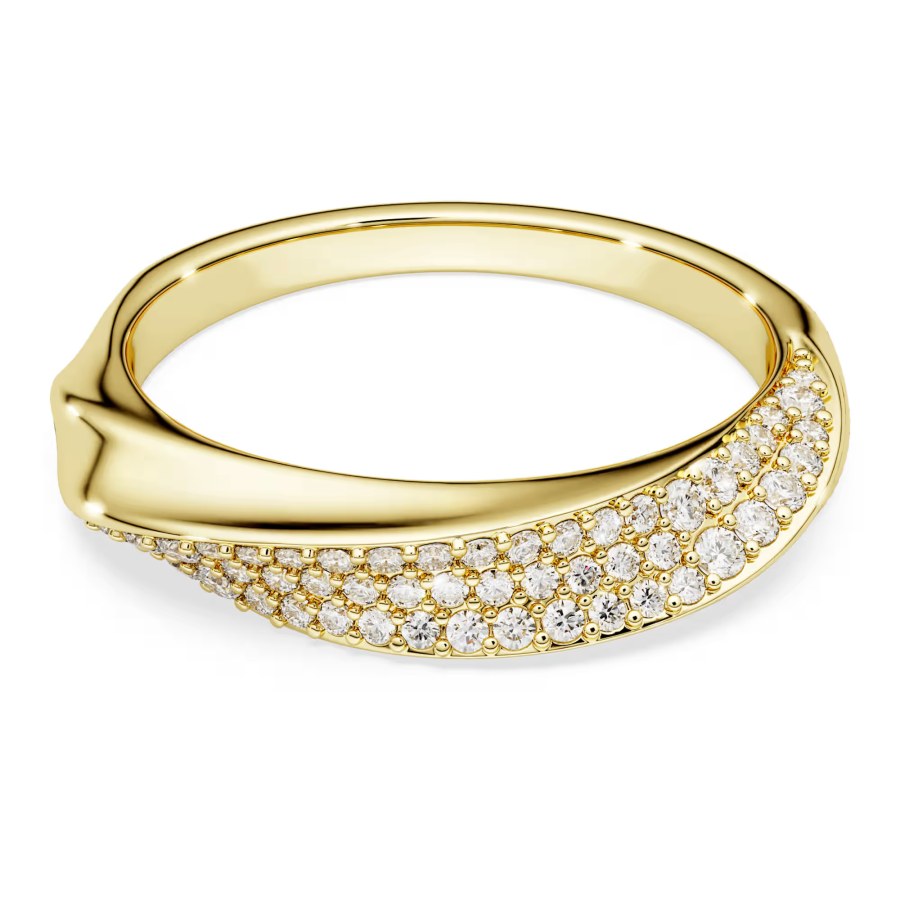Swarovski Pozlacený prsten s&nbsp;čirými zirkony Classica 5746018 50 mm - Prsteny Prsteny s&nbsp;kamínkem