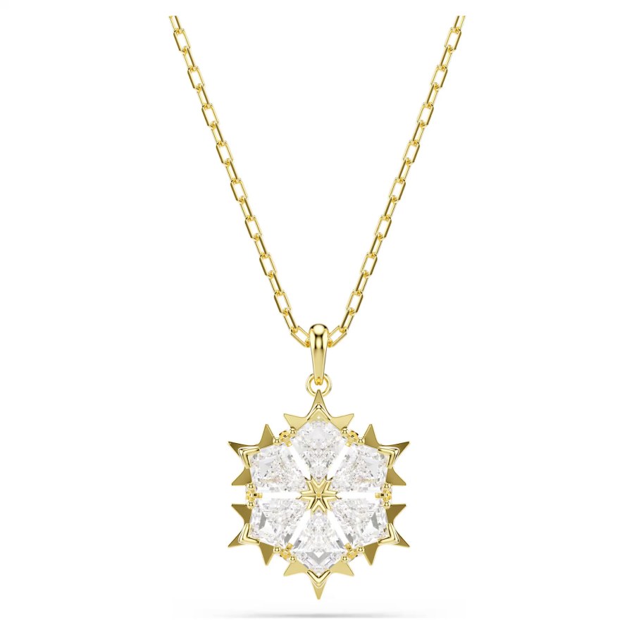 Swarovski Pozlacený náhrdelník Sněhová vločka Magic 5757788