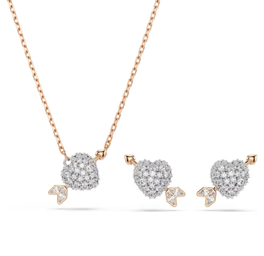 Swarovski Sada pozlacených šperků s krystaly Idyllia 5745580 (náušnice, náhrdelník)