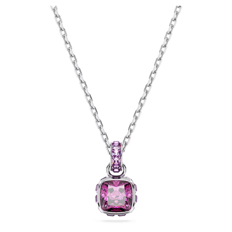 Swarovski Slušivý náhrdelník pro ženy narozené v únoru Birthstone 5651708 - Náhrdelníky