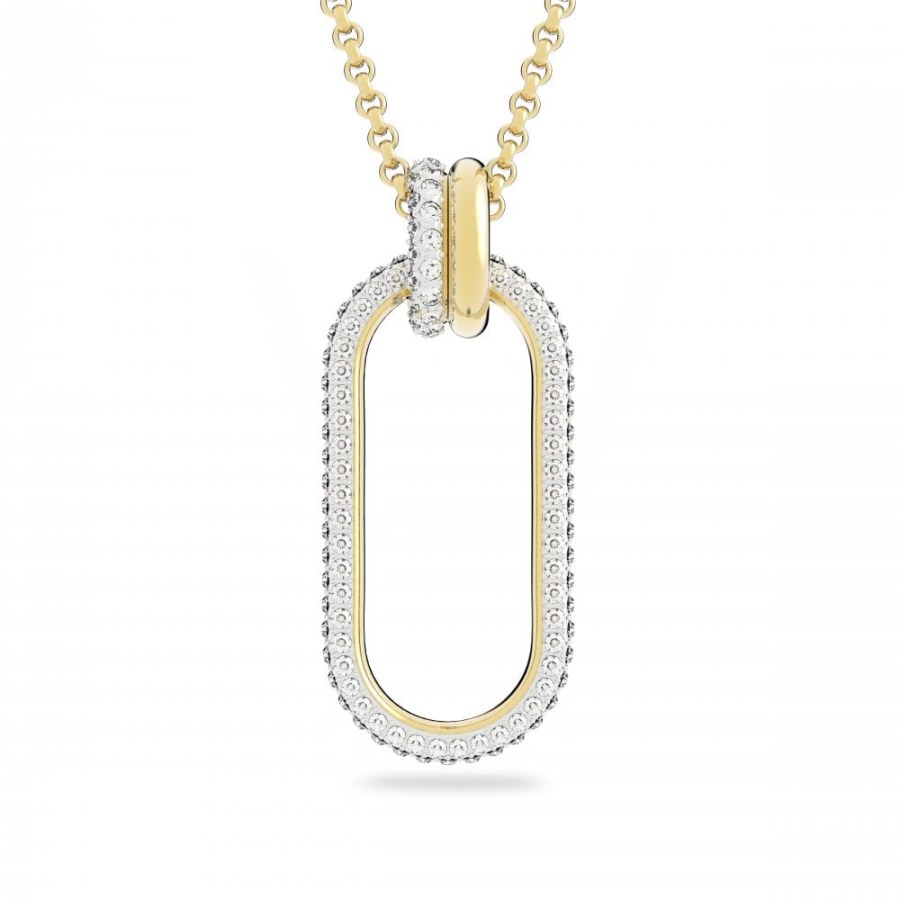 Swarovski Slušivý pozlacený náhrdelník s krystaly 5633848 - Náhrdelníky