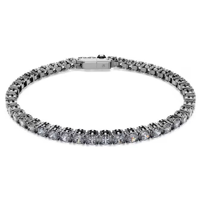 Swarovski Tenisový náramek s šedými krystaly Matrix Tennis 5693928 16,5 cm - Náramky Řetízkové náramky