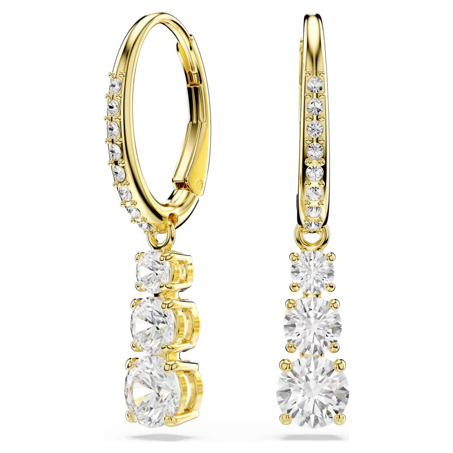 Swarovski Třpytivé pozlacené náušnice Stilla Attract 5723300 Swarovski Třpytivé pozlacené náušnice Stilla Attract 5723300 - Náušnice Visací náušnice