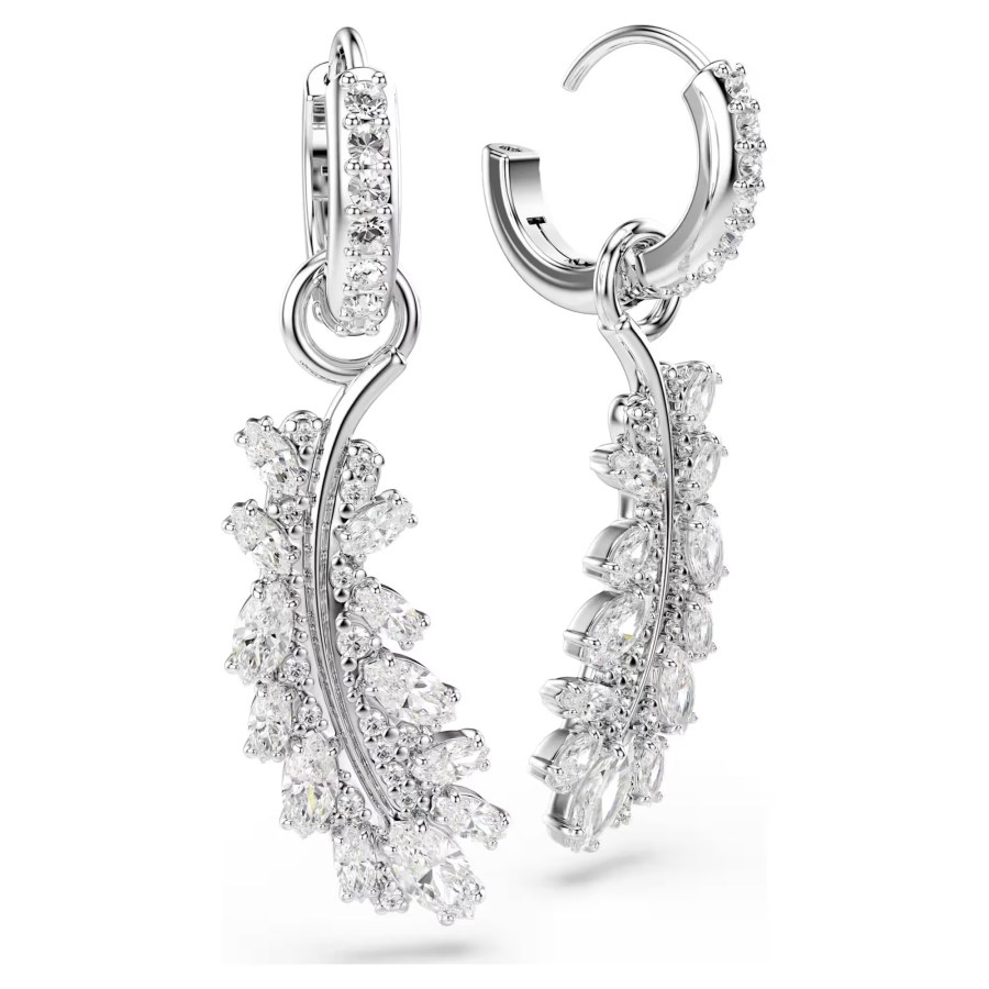 Swarovski Třpytivé náušnice kroužky s peříčky 2v1 Vienna 5754272