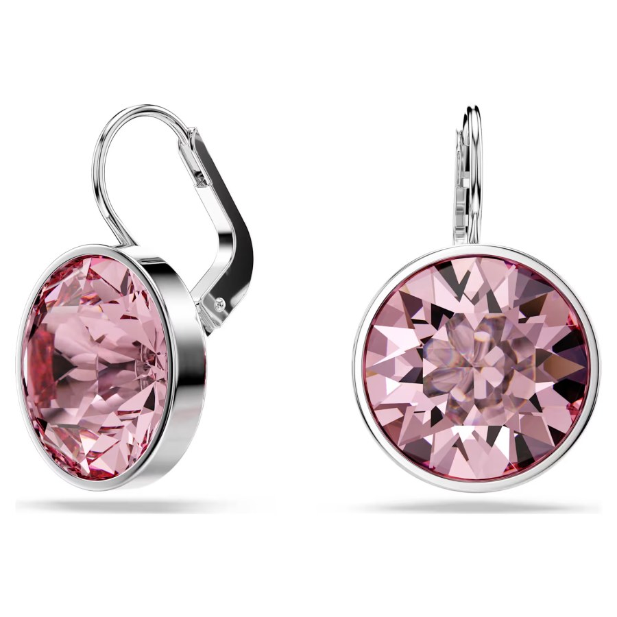 Swarovski Výrazné náušnice s růžovým krystalem Bella 5724290 - Náušnice Visací náušnice