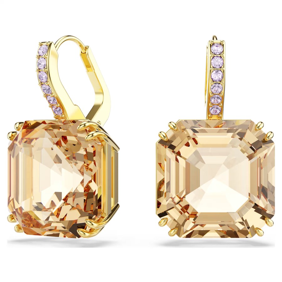 Swarovski Výrazné visací náušnice se světle hnědými krystaly Millenia 5725744