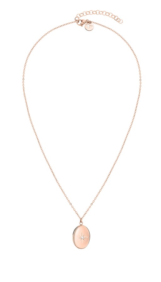 Tamaris Elegantní bronzový náhrdelník s medailonem TJ-0097-N-50 - Náhrdelníky