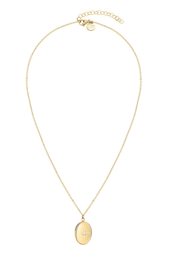 Tamaris Elegantní pozlacený náhrdelník s medailonem TJ-0096-N-50 - Náhrdelníky