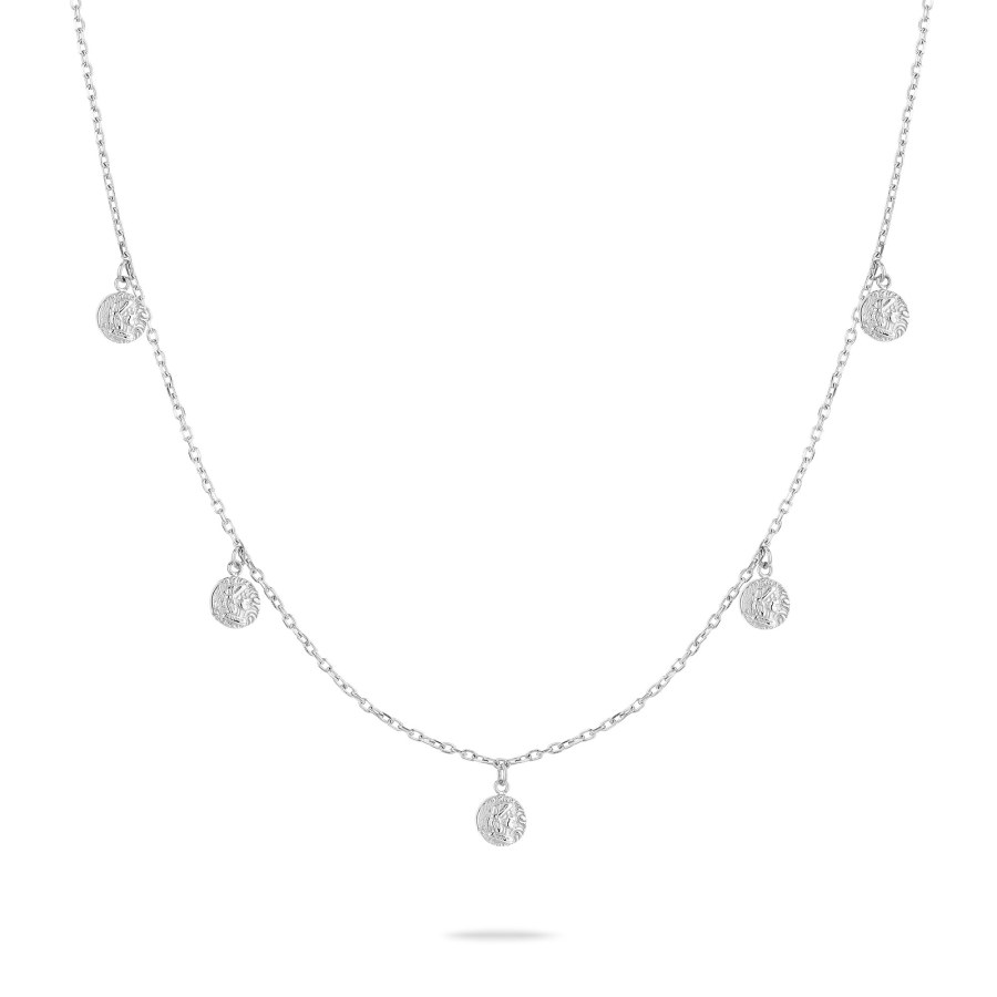 Tamaris Originální ocelový náhrdelník s přívěsky Coins TJ-0447-N-45 - Náhrdelníky