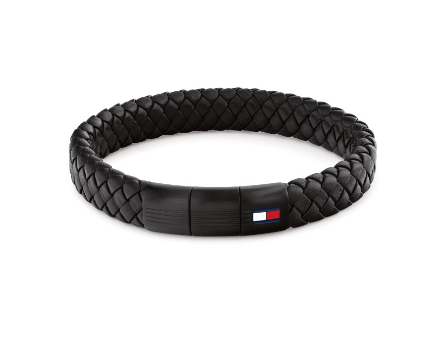 Tommy Hilfiger Pletený kožený náramek s ocelovým zapínáním 2790662 Tommy Hilfiger Pletený kožený náramek s ocelovým zapínáním 2790662 - Náramky Kožené náramky