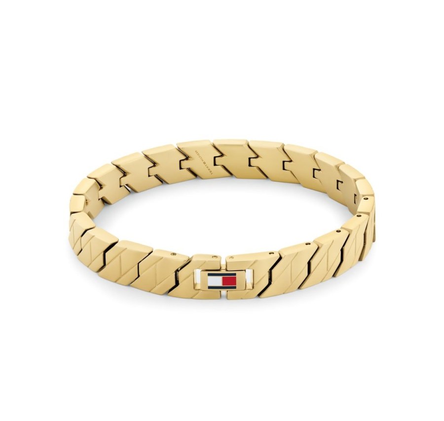 Tommy Hilfiger Designový pánský náramek z pozlacené oceli Lars 2790620 Tommy Hilfiger Designový pánský náramek z pozlacené oceli Lars 2790620 - Náramky Řetízkové náramky