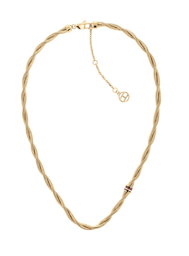 Tommy Hilfiger Dvojitý kroucený náhrdelník z pozlacené oceli Braided Metal 2780685 - Náhrdelníky