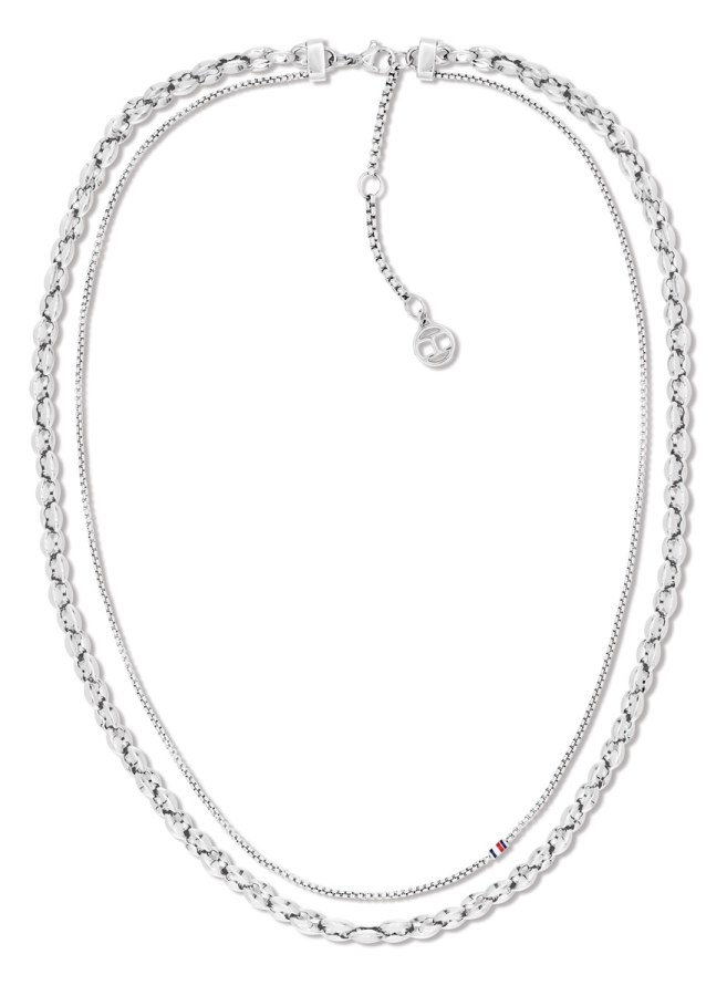 Tommy Hilfiger Dvojitý ocelový náhrdelník pro ženy 2781080