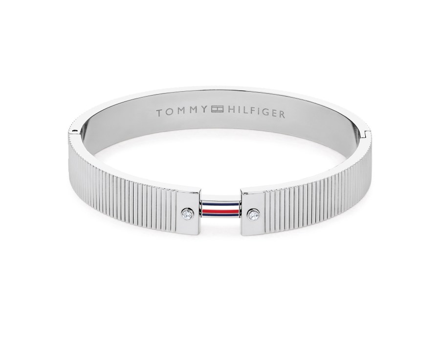 Tommy Hilfiger Elegantní pevný náramek s&nbsp;krystaly Stripes 2781045 - Náramky Pevné náramky