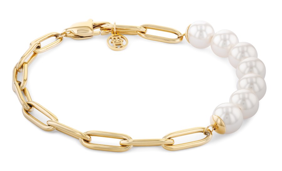 Tommy Hilfiger Elegantní pozlacený perlový náramek Orb Pearl 2780770 - Náramky Řetízkové náramky