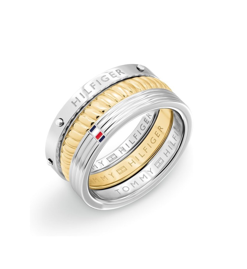 Tommy Hilfiger Fashion ocelový bicolor prsten 2781063 54 mm