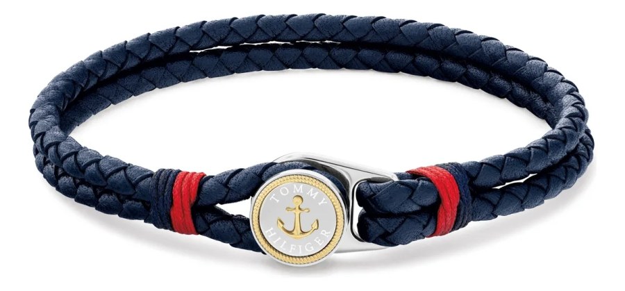 Tommy Hilfiger Kožený náramek v&nbsp;modré barvě 2790691 17,5 cm - Náramky Kožené náramky
