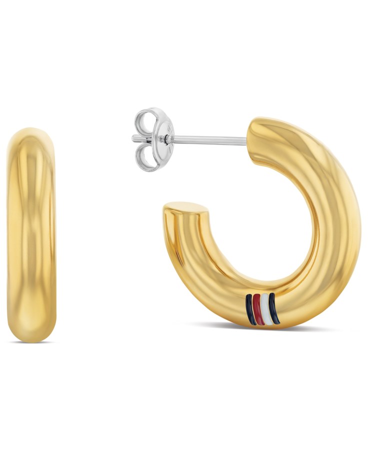 Tommy Hilfiger Nadčasové pozlacené kruhy Circles 2780949 Tommy Hilfiger Nadčasové pozlacené kruhy Circles 2780949 - Náušnice Kruhy