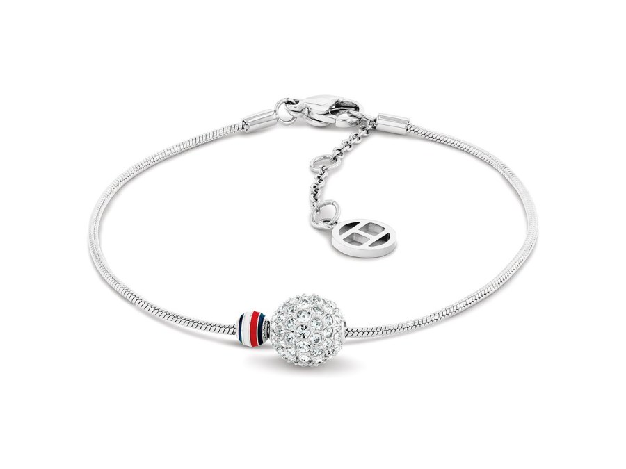 Tommy Hilfiger Luxusní ocelový náramek s krystaly 2781076
