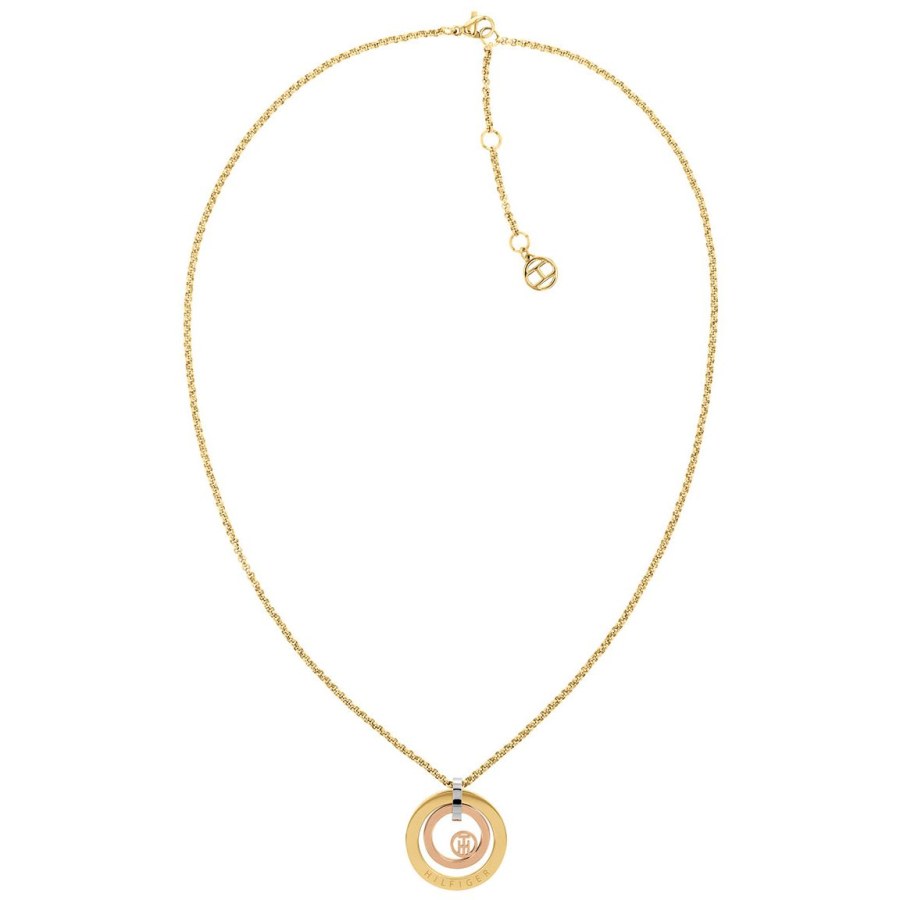 Tommy Hilfiger Luxusní pozlacený náhrdelník s bicolor přívěskem 2780537 - Náhrdelníky