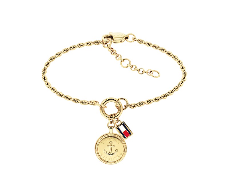 Tommy Hilfiger Luxusní pozlacený náramek Nautical Charms 2781030 - Náramky Řetízkové náramky