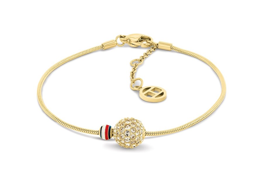 Tommy Hilfiger Luxusní pozlacený náramek s krystaly 2781077