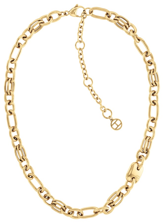 Tommy Hilfiger Masivní náhrdelník z pozlacené oceli Contrast Link Chain 2780784