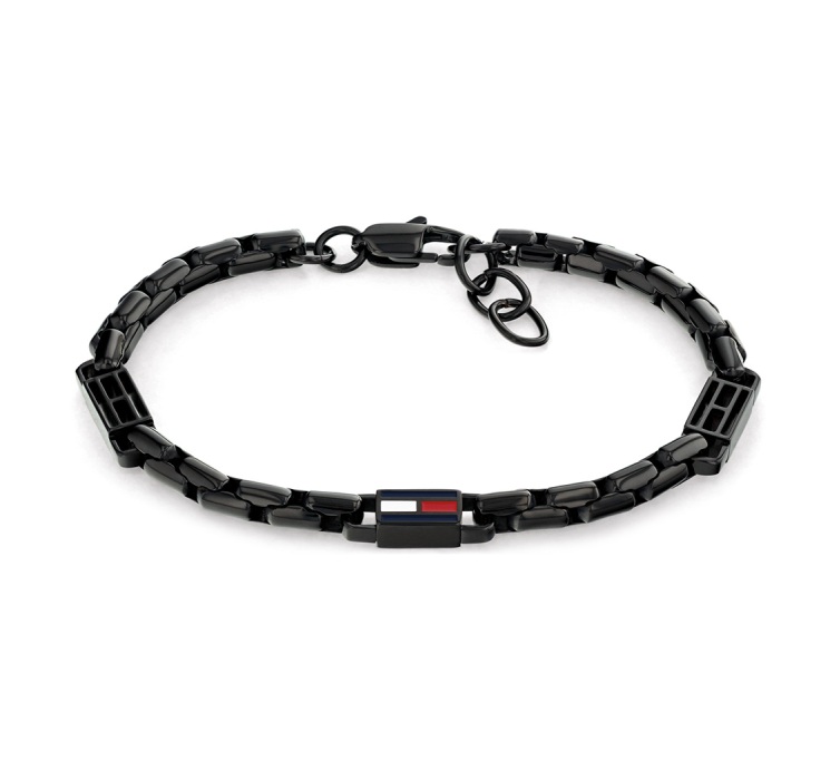 Tommy Hilfiger Moderní černý náramek 3D Flag Metal 2790676 - Náramky Řetízkové náramky