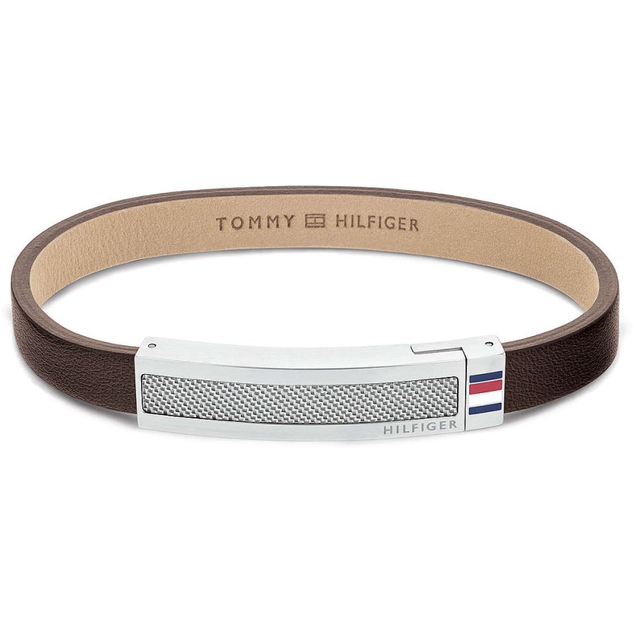 Tommy Hilfiger Moderní hnědý kožený náramek 2790397 - Náramky Kožené náramky