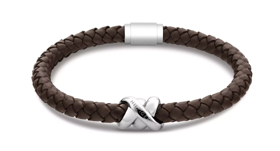 Tommy Hilfiger Moderní náramek z hnědé kůže Nautical Knot For Him 2790735