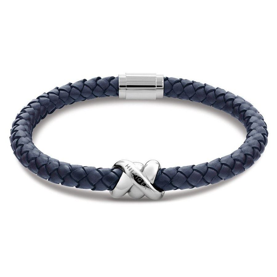 Tommy Hilfiger Moderní náramek z modré kůže Nautical Knot For Him 2790736