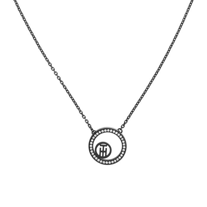 Tommy Hilfiger Módní černý náhrdelník Vine Circle 2780521 - Náhrdelníky