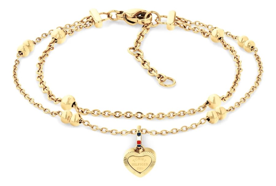 Tommy Hilfiger Módní pozlacený dvojitý náramek Layered 2781012