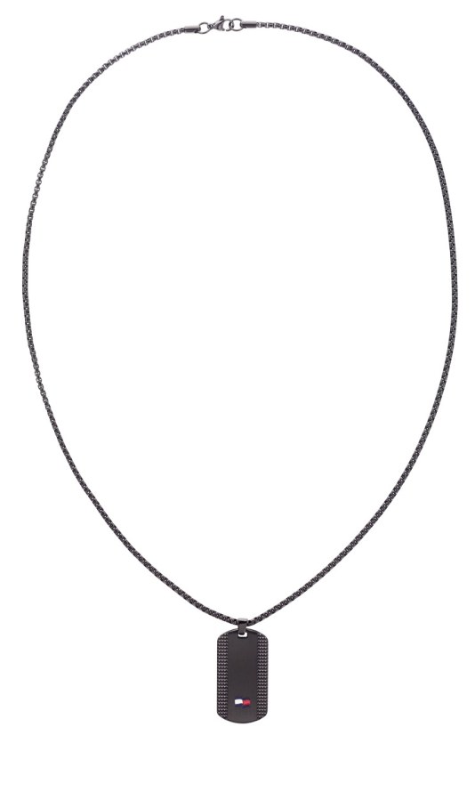 Tommy Hilfiger Nadčasový černý náhrdelník z oceli Nelson H-Link 2790424 - Náhrdelníky