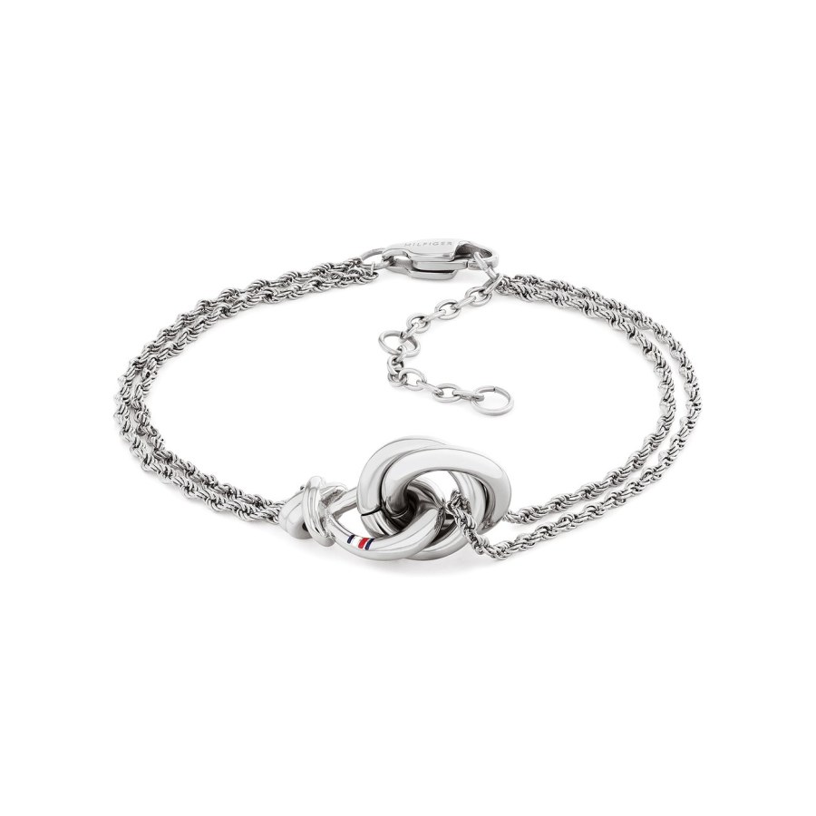 Tommy Hilfiger Nadčasový ocelový náramek Propletené kruhy Nautical Knot 2780990 Tommy Hilfiger Nadčasový ocelový náramek Propletené kruhy Nautical Knot 2780990 - Náramky Řetízkové náramky